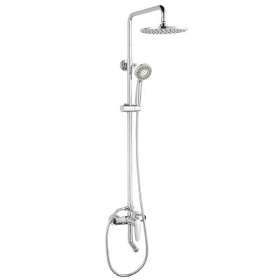 China Factory Price Modern Design Modern Chrome Shower System With Rain Shower for sale