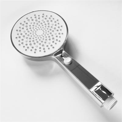 China Push Button To Control New Design Stitched Curtain Brass Watermark Less Force Hand Shower for sale