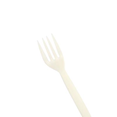 China Custom Logo ECO Cutlery Disposable Plastic Biodegradable Individually Wrapped Cornstarch Disposable Fork for sale