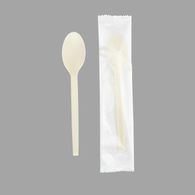 China Disposable Quanhua For America Market OEM ODM TUV Eco Disposable Spoon PSM Cornstarch Cutlery Cutlery for sale