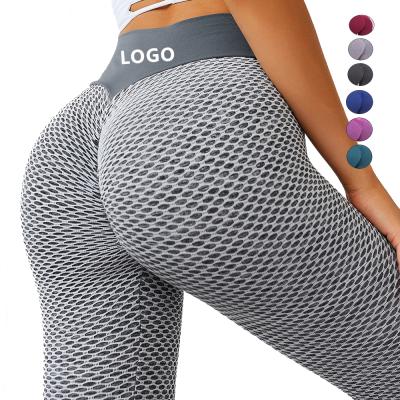 China TikTok Breathable Custom High Waist Logo Women Seamless Gym Fitness Slimming Sport Gaiters Booty Yoga Running Pants for sale