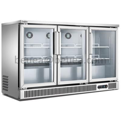 China Single-Temperature Three Door Glass Beer Bottle Cooler for sale