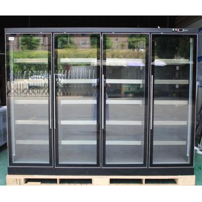 China Single-temperature 2000L 5 Layers Shelf 4 Door Display Showcase Refrigerator Type Without Cooling System for sale