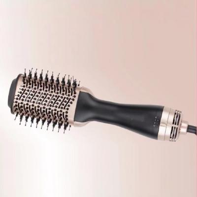 China Wholesale Ionic Multi Function Rose Gold One Step Hot Air Comb Hair Straightener Brush for sale