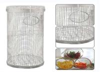 China Bbq Round 304 Stainless Steel Barbecue Mesh Tube Rolling Grilling Basket zu verkaufen