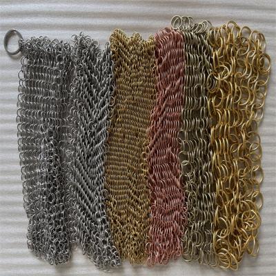 Cina 20 mm di diametro dell' anello in acciaio inossidabile Metal Ring Curtain Mesh per la decorazione degli interni in vendita