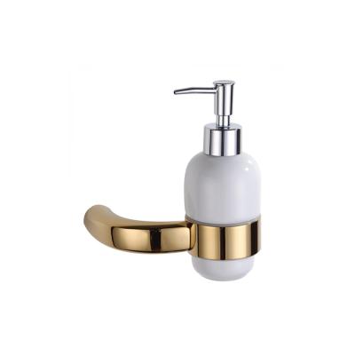 China Low Price Modern Bathroom Brass Gold Soap Dispenser For Hotel Home for sale