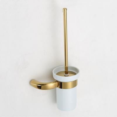 China Modern Home Hotel Bathroom Toilet Brass Chrome Polished Brush Holder for sale