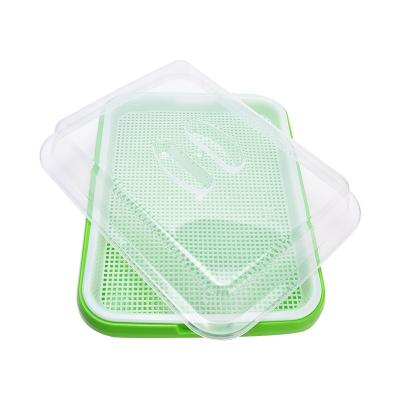 China Double-Layer Eco-friendly Sprouter Tray Hydroponic Basket Seeding Germination Tray With Lid for sale