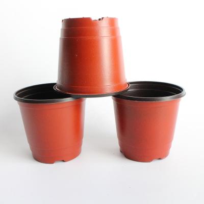 China 12cm soft and flexible two color soft plastic nursery flower pot for sale