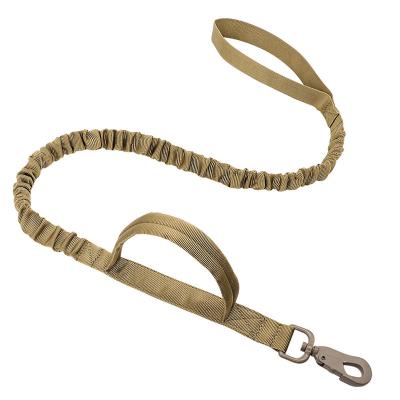 China Durable Nylon Dog Leash With Reflective WireMultifunctional Heavy Duty Bungee Butt-Dampened Leash for sale