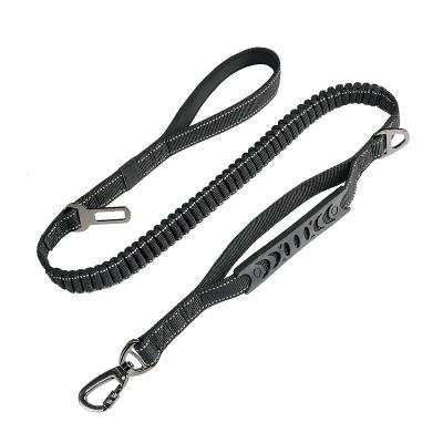 China Wholesale Retractable Reflective Adjustable Bungee Dog Safety Car Nylon Seat Belt Viable Walking On for sale