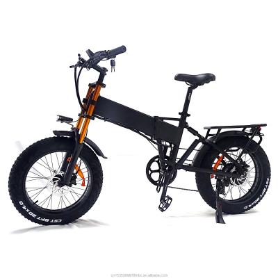 China china aluminum alloy 1000watt 48v motor suspension long fork electric bicycle for sale folding fat tire bicycle for sale