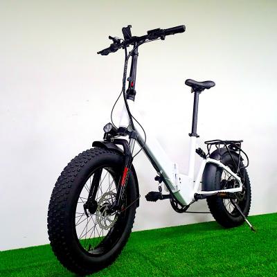 China Stylish Aluminum Alloy 20 Inch 13Ah Battery Step Per Tire 500w 48v Fat E Bike Folding Electric Bike for sale