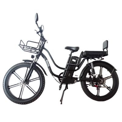 China Aluminum alloy 1000watt 48v motor 32Ah long range fat delivery electric bicycle cargo tire ebike for sale