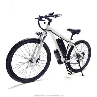 China 29 inch frame adult white aluminum alloy 350w 48v mtb motor 13Ah battery mountainbike electric bicycle for sale