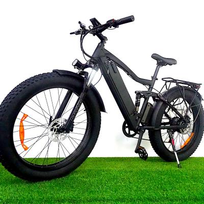 China Aluminum alloy fat tire electric bike 1000W/48V motor 17.5ah lithium battery 26