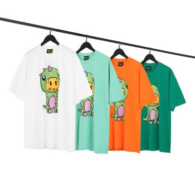 China Justin Bieber Funny Smiley Summer Streetwear Short Sleeve T-shirt Dinosaur Anti Shrink Casual Cute Tee for sale