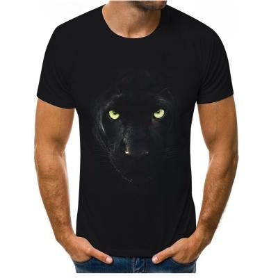 China Anti-wrinkle the new summer lion tiger 3D digital printed round neck T-shirt with short sleeves for sale