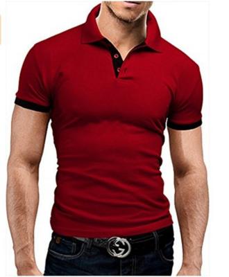 China Hot Selling Anti-Wrinkle Custom Logo Tees T-shirts Embroidery Polo Neck Blank T-shirt For Men for sale