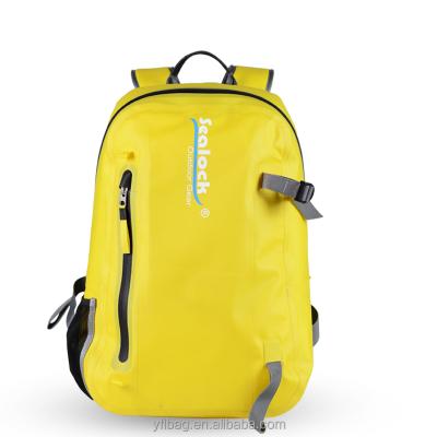 China 20L Waterproof Yellow Waterproof Dry Bag Camping Hiking With Airtight Backpack for sale