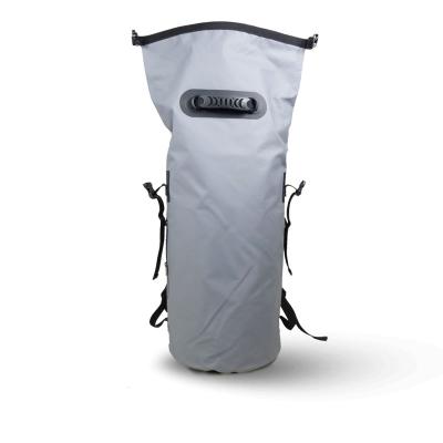 China 60L Gray Waterproof Backpack Bag Strong Waterproof Camping , Hiking for sale