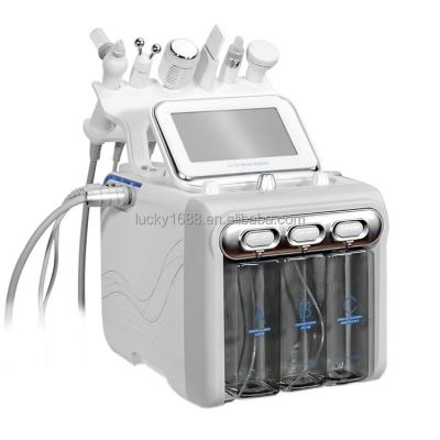 China New Blood Vessels Removal Skin Treatment Tiny Bubble 6 in 1 H2O2 Ultrasonic Bubble RF Facial Dermabrasion Care Beauty Machine for sale