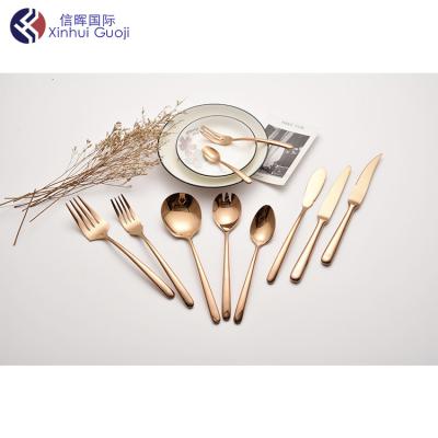 China Rose Gold Cutlery Flatware Personalize Nordic Stainless Viable For Wedding Party Hotel Banquet for sale