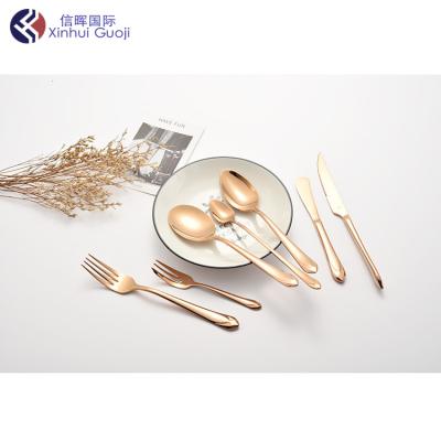 China Viable Popular Item Rose Gold Cutlery Flatware Set Hot Luxury Wholesale High Quality for sale