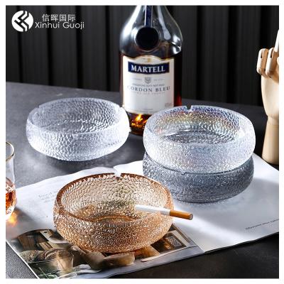 China Japanese Style Hammer Ashtray Custom Logo Point Easy Clean Glass Ashtray for sale