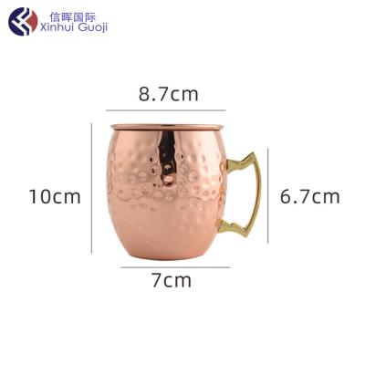 China Disposable Mule Cup Moscow Cup Copper Metal Food Grade Stainless Steel Universal Coffee Beer Mug With Handle for sale