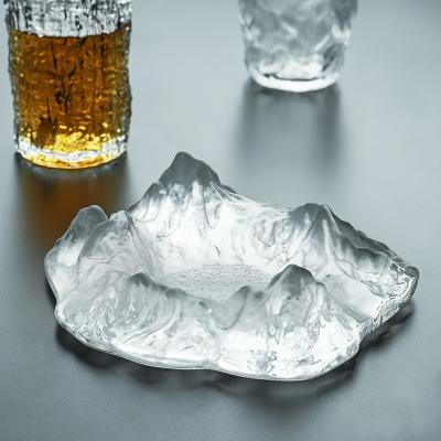 China Snow Mountain Anti-ash Ashtray Sustainable Transparent Ashtray Cigarette Supply Smoking Tools Creative Iceberg Custom Cigar Ashtray for sale