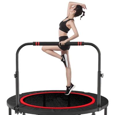 China Without Protective Net Mini Trampoline With Small Handle Trampoline Jumping New Indoor Fitness Safety Around Jumpingbed Trampoline For Kids And Adults for sale