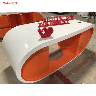 China Commercial Computer Desk Designs Table Furniture Office Furniture Solid Surface And Best Lacquer Wood Material for sale