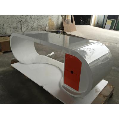 China Office Furniture Company Manager Boss Computer Table Creative Extendable White Desk for sale