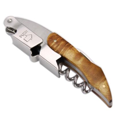 China Forkry's Friend Wine Sommelier's Stored Opener Corkscrew Wine Bottle Opener Cork Remover With Cork Handle for sale