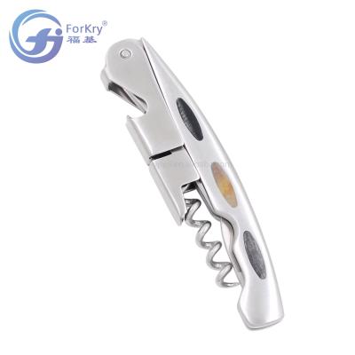 China FORKRY High Quality Thick Stocked Luxury Stainless Steel Wine Opener with Built-in BEEF Horn for sale