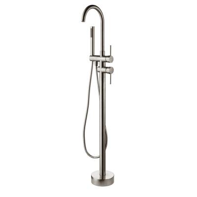 China Without Tub Mount Floor Mount Shower Faucet High End Brushed Nickel Sliding Bar Gold Filler for sale