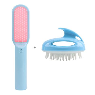 China For Home Use Laser Comb Hair Growth Lights Portable Electric Red Led Comb With Hair Massage Brush Value Set for sale