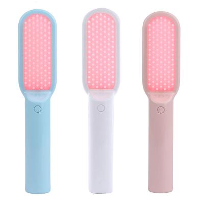 China Lightweight Portable ABS Material Electric Massage Led Lights Comb 2103 for sale