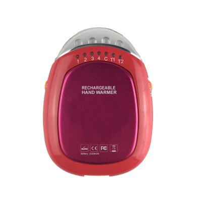 China 2022 New 2500 Mah High Security Red Portable Rechargeable Hotel Hand Warmer Hand Warmers Reusable for sale