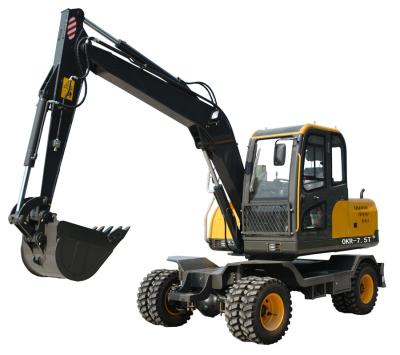 China Farms 0.28m3 bucket excavator china made wheel excavator for sale for sale