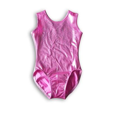 China Leotard Stock Leotard, Short Sleeve Child Leotard e Stones Patterns Gymnastics Leotard for sale