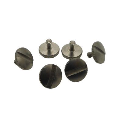 China Healthcare 4-40UNC Thread Slotted Stainless Steel Knurled Thumb Screw For Intercom for sale