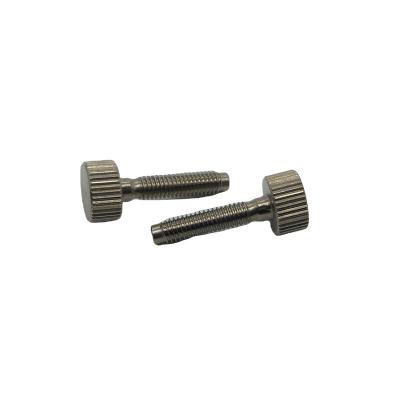 China Aluminum Custom Turning Machining Parts CNC Products SUS 303 Full Thread M4 Custom Auto Turning Knurled Screw for sale