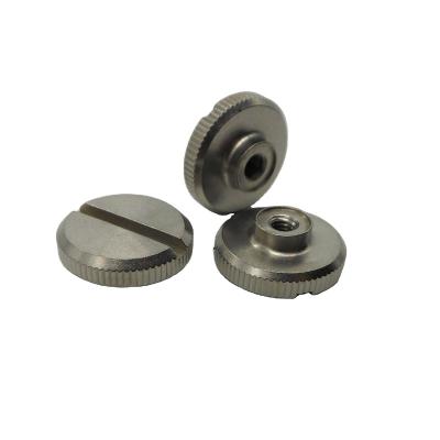 China Heavy Industry Custom Precision M4 Stainless Steel Slotted Thumb Knurled Nuts CNC Machining Service for sale