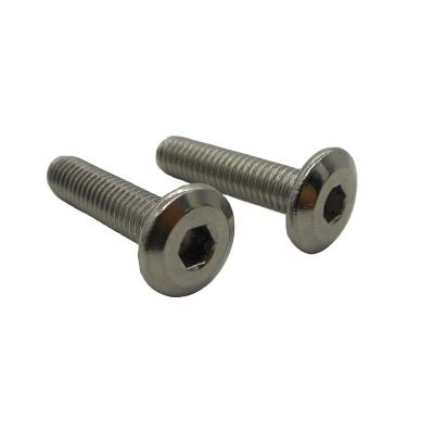 China 304 Hex Flat Socket Stainless Steel Flat Head Chamfered Furniture Screw Allen Thread Anti-Loose Locked Screw for sale