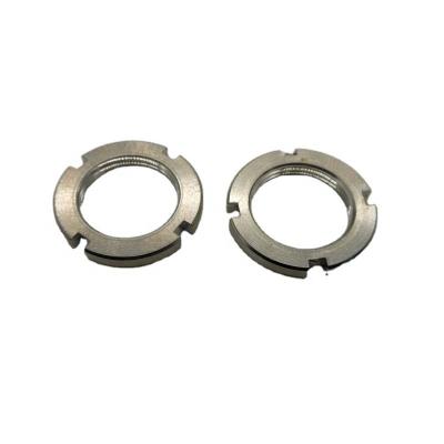 China DIN981 Heavy Industry Stainless Steel M18 Slotted Round Nuts Slotted Four-Spline Lock Nut for sale