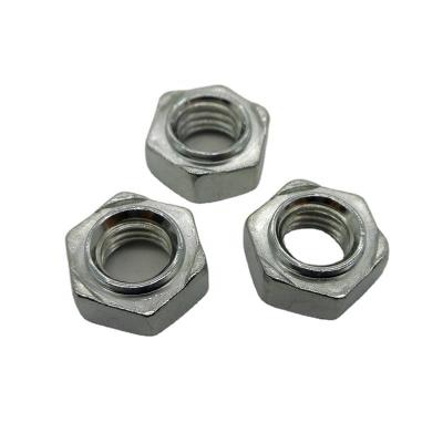 China Good Quality Heavy Industry GB/T 13680 M8 M10 Steel Hex Weld Nuts With White Galvanized for sale