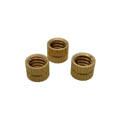 China Heavy Industry Injection Custom Brass Knurled Nut M4 M5 Insert Open Nuts For Plastics Molding for sale